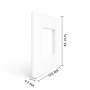 Biesse Placca modulare bianca compatibile con BTicino Matix