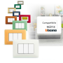 Biesse Placca modulare bianca compatibile con BTicino Matix