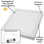 Plafoniera LED Soffitto 24Watt Slim Quadra Alimentatore Incluso