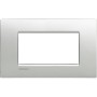 Placca Metallica Bticino Livinglight Air LNC4804TE 4 Moduli Ultrapiatta