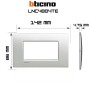 Placca Metallica Bticino Livinglight Air LNC4804TE 4 Moduli Ultrapiatta