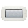 Placca Ellittica Bticino Axolute In Tecnopolimero Bianco