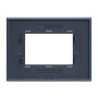Placca Rettangolare 3 Moduli Blu Meissen Bticino In Metallo