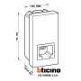 Bticino Axolute HC4258/11N Connettore Telefonico RJ11 Tech