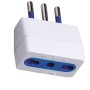 Adattatore Elettrico 2P+T 10A Con Presa Bipasso 10/16A Bianco