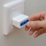 Adattatore Elettrico 2P+T 10A Con Presa Bipasso 10/16A Bianco