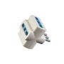  Reer 7310075  Adattatore Spina 2P+T Con 3 Prese Bipasso 10/16A Bianco