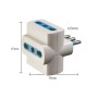  Reer 7310075  Adattatore Spina 2P+T Con 3 Prese Bipasso 10/16A Bianco