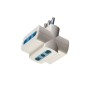  Reer 7310075  Adattatore Spina 2P+T Con 3 Prese Bipasso 10/16A Bianco