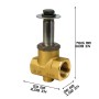 Valvola A Solenoide 2 Vie Nc In Ottone 5 Mm Per Impianti Fluidi