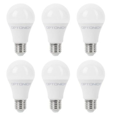 Lampadina LED Goccia 6 Pezzi E27 8,5 Watt 2700K Risparmio Energetico Luce Calda