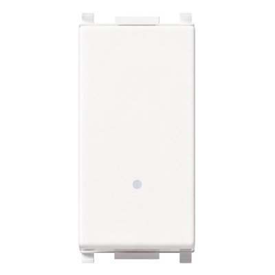 Vimar 14004 Serie Plana Deviatore 1P 10AX Illuminabile Bianco 