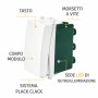 Vimar 14004 Serie Plana Deviatore 1P 10AX Illuminabile Bianco 