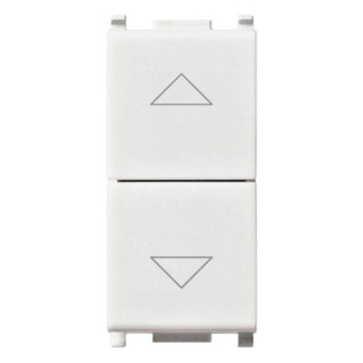 Vimar 14062 Serie Plana  due Pulsanti Interbloccati 1P NO 10 A 250 V~ Bianco