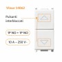 Vimar 14062 Serie Plana  due Pulsanti Interbloccati 1P NO 10 A 250 V~ Bianco