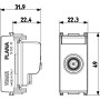 Vimar 14300.10 Serie Plana  Presa TV-Rd-Sat Passante Bianco 