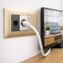 Vimar 14300.10 Serie Plana  Presa TV-Rd-Sat Passante Bianco 
