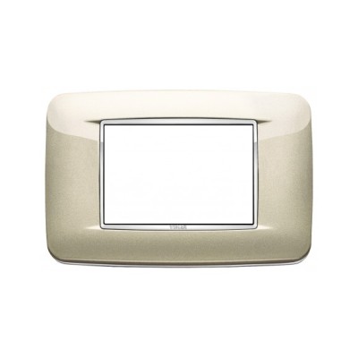 Vimar Placca 3 Posti Eikon Champagne Metallo
