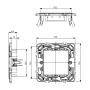 Vimar Plana Supporto Scatola 2 Moduli 14602