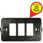 Supporto Plastica Nero 3 Posti Serie Civile Faeg Pezzi 10