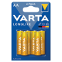 Varta Batteria Longlife Stilo  AA Alcalina Blister 6 Pezzi