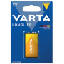 Varta Batteria Longlife  Transistor PP3 Alcalina Blister 1 Pezzo