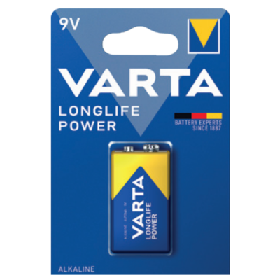 Varta Batteria Longlife  Power Transistor PP3 Alcalina Blister 1 Pezzo