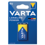 Varta Batteria Longlife  Power Transistor PP3 Alcalina Blister 1 Pezzo