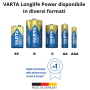 Varta Batteria Longlife  Power Transistor PP3 Alcalina Blister 1 Pezzo