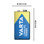 Varta Batteria Longlife  Power Transistor PP3 Alcalina Blister 1 Pezzo