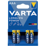 Varta Batteria Longlife  Power Ministilo AAA Alcalina Blister 4 Pezzi