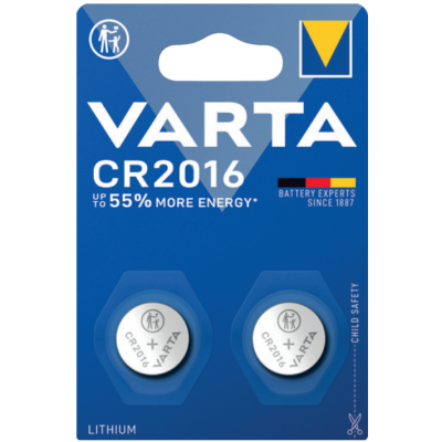Varta Batteria Coin  CR2016  Litio Blister 2 Pezzi