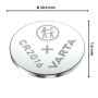 Varta Batteria Coin  CR2016  Litio Blister 2 Pezzi