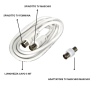 Cavo Antenna Tv Bianco Ecova  Spina e Presa 3 MT