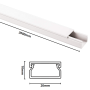 Canale Bianco Portacavi PVC Rigido Autoestinguente  20x10mm Barra 2  Metri