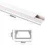 Canale Bianco Portacavi PVC Rigido Autoestinguente 15x17mm Barra 2 Metri