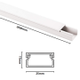 Canale Bianco Portacavi PVC Rigido Autoestinguente 25x17mm Barra 2 Metri