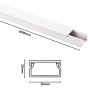 Canale Bianco Portacavi PVC Rigido Autoestinguente 25x25mm Barra 2 Metri