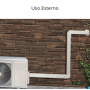 Canale Bianco PVC Condizionamento 80x60mm Barra 2  Metri