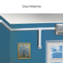 Canale Bianco PVC Condizionamento 80x60mm Barra 2  Metri