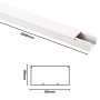 Canale Bianco Portacavi PVC Rigido Autoestinguente 80x40mm Barra 2 Metri