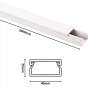 Canale Bianco Portacavi PVC Rigido Autoestinguente 40x25mm Barra 2 Metri