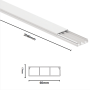 Canale Bianco Portacavi PVC Rigido Autoestinguente 60x17mm Barra 2 Metri