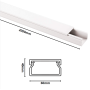 Canale Bianco Portacavi PVC Rigido Autoestinguente 60x40mm Barra 2 Metri