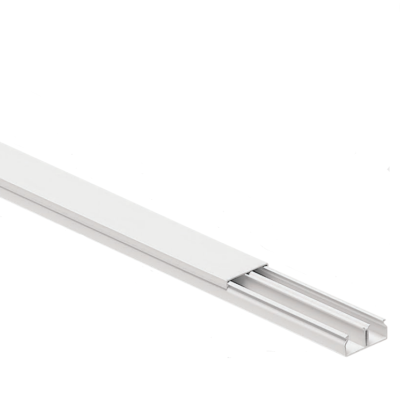 Canale Bianco Portacavi PVC Rigido Autoestinguente 30x10mm Barra 2 Metri