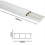 Canale Bianco Portacavi Calpestabile PVC Autoestinguente 75x17mm Barra 2 Metri