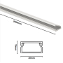 Canale Bianco Portacavi PVC 20x10mm Biadesivo Barra 2 Metri