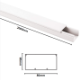 Canale Bianco Portacavi PVC Rigido Autoestinguente 80x60mm  Barra 2 Metri