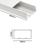 Canale Bianco Portacavi PVC Rigido Autoestinguente 150x60mm Barra 2 Metri