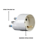Adattatore Schuko Bianco 16  Ampere Ecova 